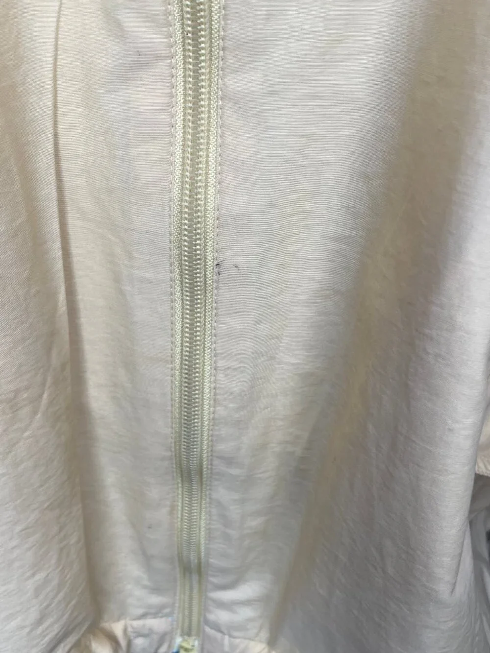 Appleseed's Pastel Yellow Gorpcore Hooded Windbreaker Jacket Mesh Lined Large